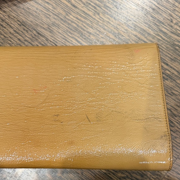 Set of 2 YSL Yves Saint Laurent Belle De Jour Leather Clutches - Red & Nude! - Picture 11 of 11